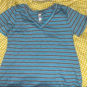 lularoe striped v neck top